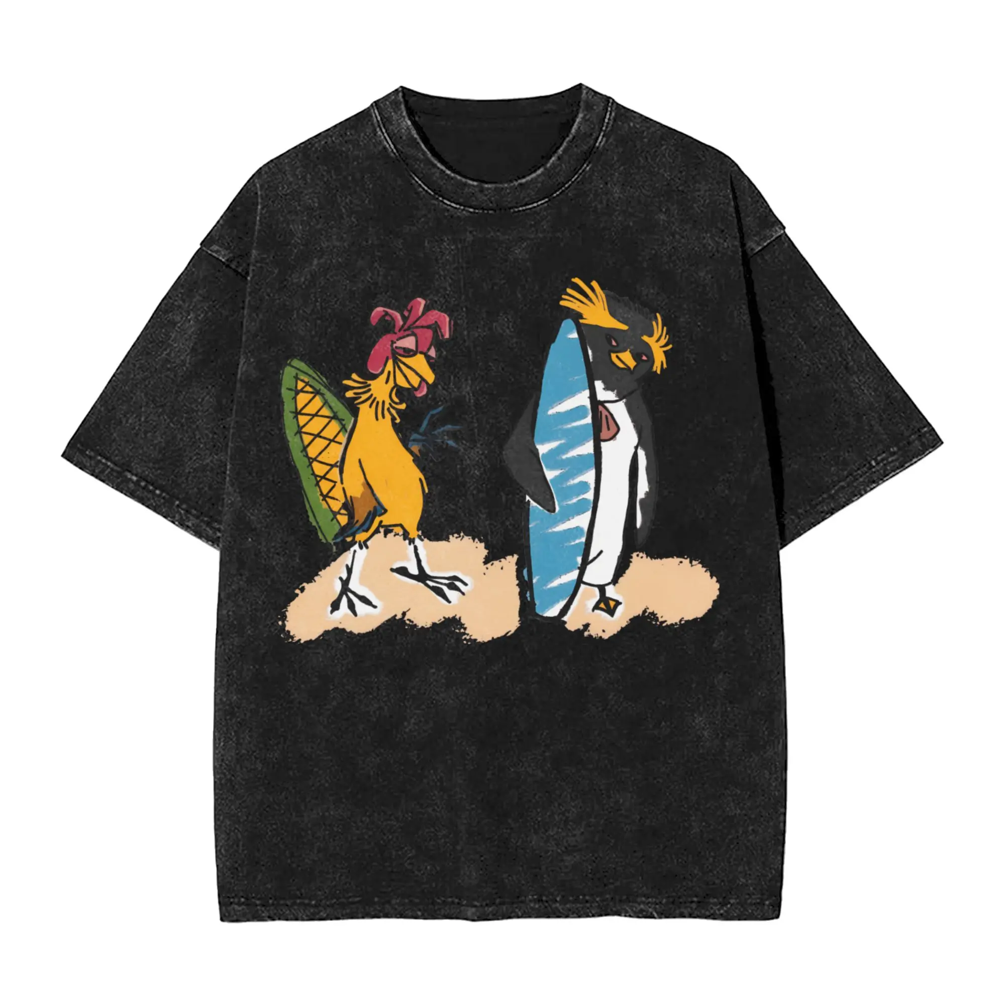 Summer Surf's Up Chicken Joe Washed Shirts Outfit Oversize T-Shirt  for Men Women Tee Shirt