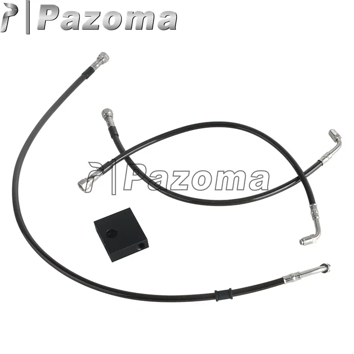 70CM Length Reinforced Stainless Steel Braided Complete Brake Line Kit for Harley Softail ABS Models 2018-2024