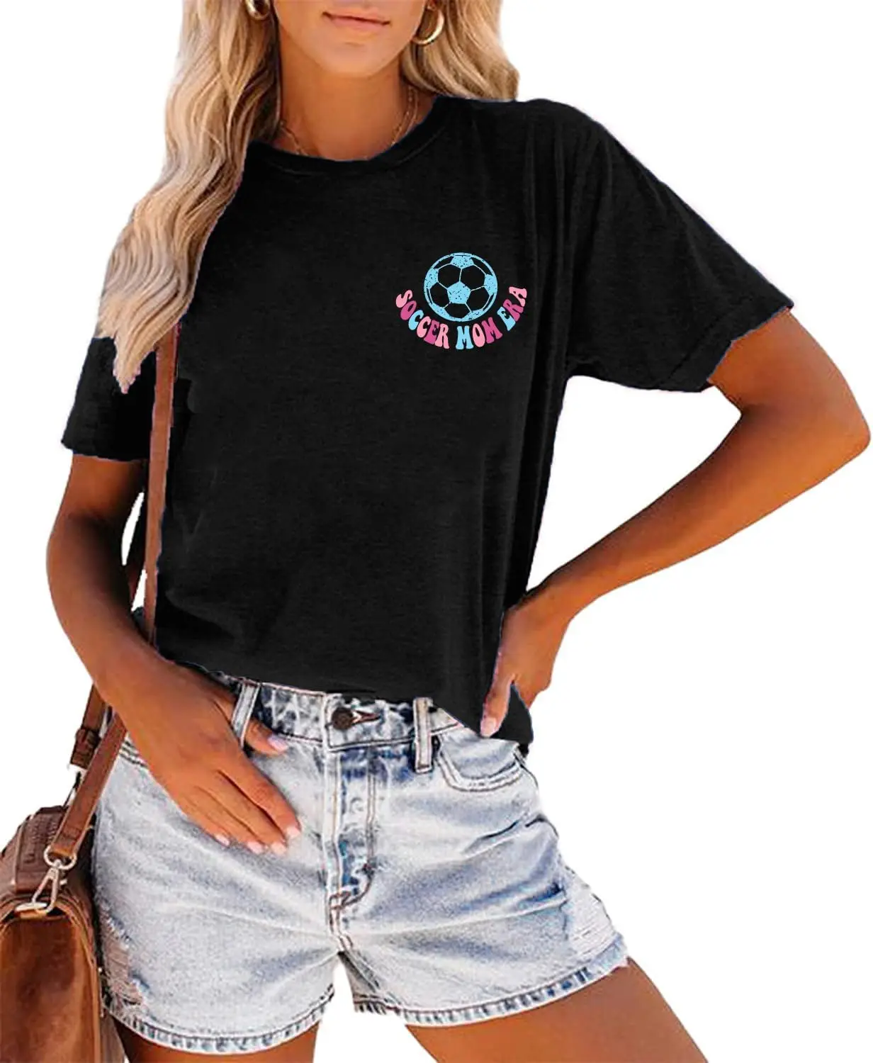 in My Soccer Mom Era Football Baseball Softabll Mom Era T-Shirt for Women