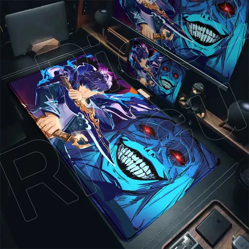 Alfombrilla de ratón con nivelación individual de Anime con impresión HD, alfombrilla de ratón antideslizante con borde de bloqueo para Gamer de ordenador, teclado XXL, protección para mesa de PC, 900x400mm