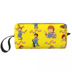 Saco de higiene infantil Chucky Doll para mulheres, organizador de maquiagem para crianças, organizador cosmético, estofamento, estojo Dopp Kit, mocinhos, moda