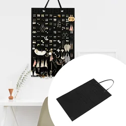 Stud Earring Organizer Felt Jewelry Hanging Bag Necklace Storage Holder for Necklaces Earrings