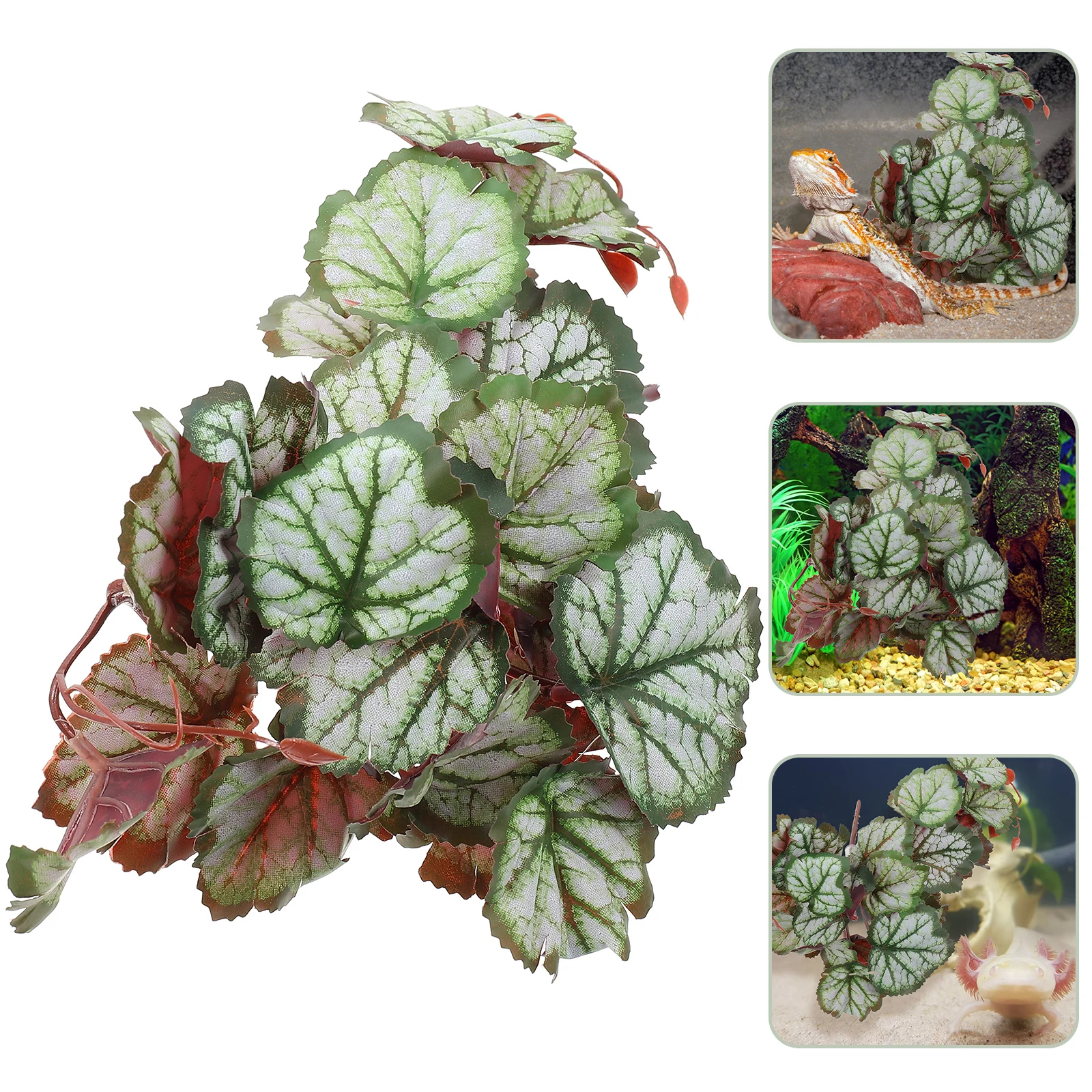 

Simulation Reptile Fake Aquarium Plants Decorative Artificial Greenery for Fish Tank Terrarium Durable Non-Fading Plastic