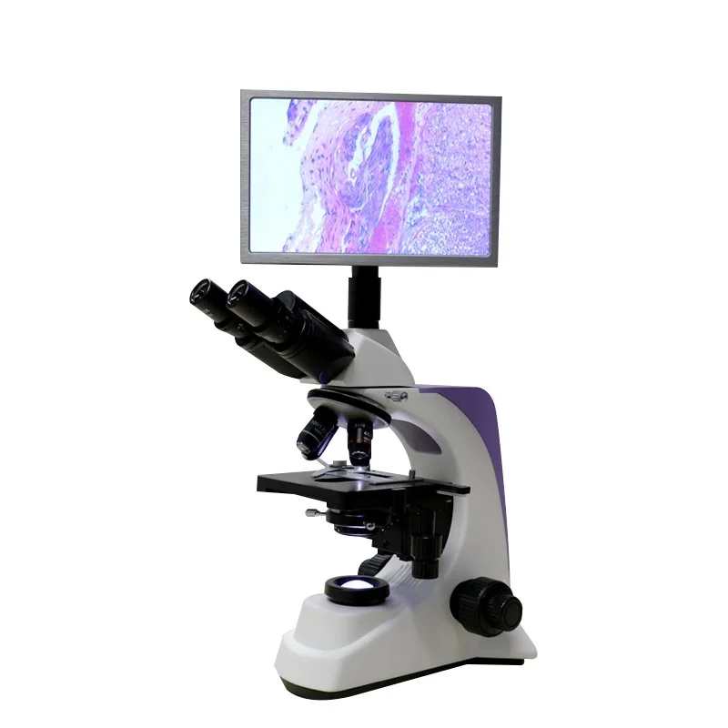 MT Medical Classic Style HD 5.0M 1000x Trinocular Digital Microscope With LCD Screen Veterinary Clinics Educational