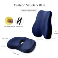 Memory Foam Seat and Back Support Pillow Set: Ergonomic Comfort for Office Chair and Car Use 6