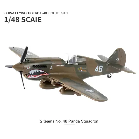 1/48 WWII US AirForce P-40 Tomahawk Military Flying Tigers Warplane P51 MUSTANG F4U Corsair Fighter Model Collection Puzzle Toys
