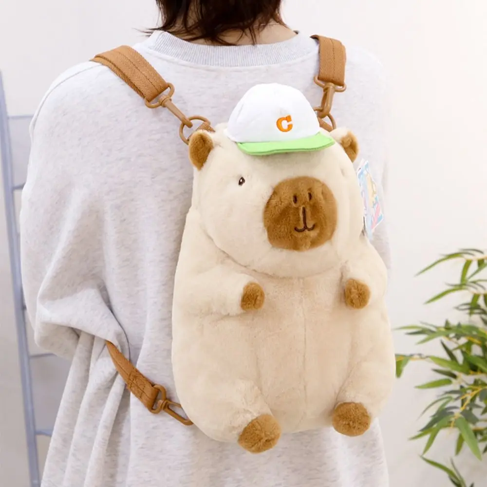 Tiere Puppe Sport Capybara Plüsch Rucksack Gefüllte Kosmetik Aufbewahrungstasche Capybara Umhängetasche Geldbörse Schultasche