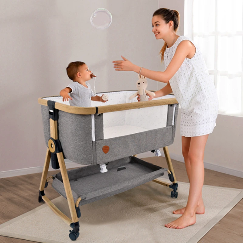 Aluminium Baby Cot Crib Folding Baby Bed Cradle Portable New Cradle For Baby Kids' Cribs