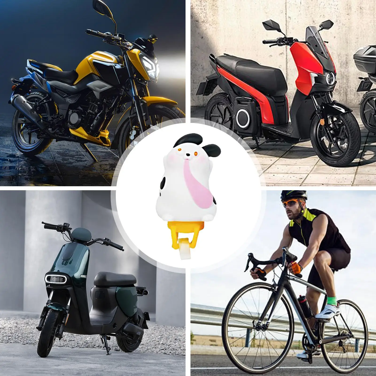 دراجة المقود الديكور الكرتون الحيوان لطيف دراجة المقود زخرفة مقاوم للماء الدراجات ملحق ل الجذعية الاطفال خوذة المحرك