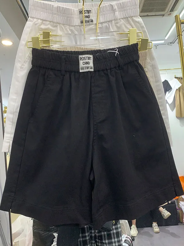 

High Waist Pure Cotton Short Pants Women's Hot Pants Brand Women's Clothing Tagless Sample Sale Summer Fashion plus Size