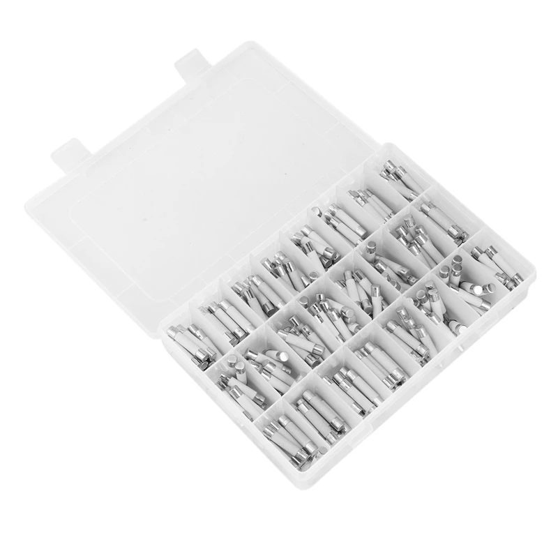 

240Pcs 24Values 6X30mm Fast Blow Ceramic Fuse 250V 0.1A 0.2A 0.5A 1A 1.5A 2A 2.5A 3A 3.15A 4A 5A 6A 10A 15A 20A 25A 30A