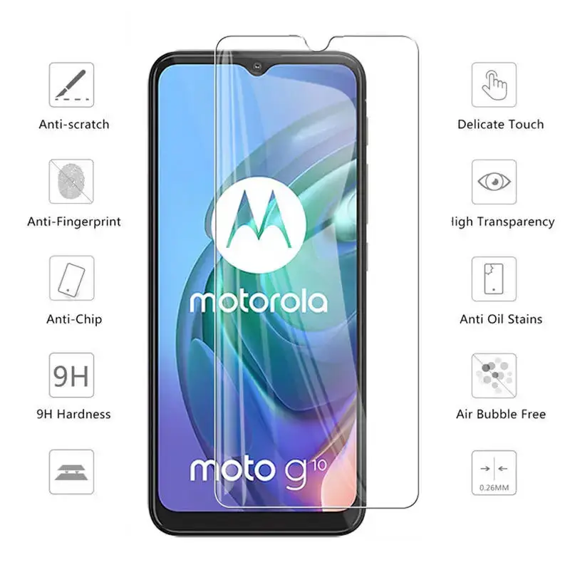 4PCS Tempered Glass For Motorola Z4 One macro E 2020 E22s E7 E7i power E7plus Screen Protector For Moto Glass Front Film