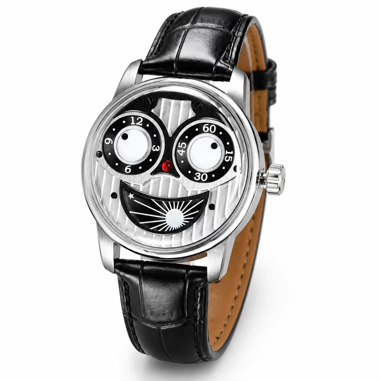 OBLVLO Men Automatic Watch Fashion 42mm Mechanical Wristwatch Joker Dial Luminous Waterproof Sapphire Mirror Sun-Moon Miyota Mov