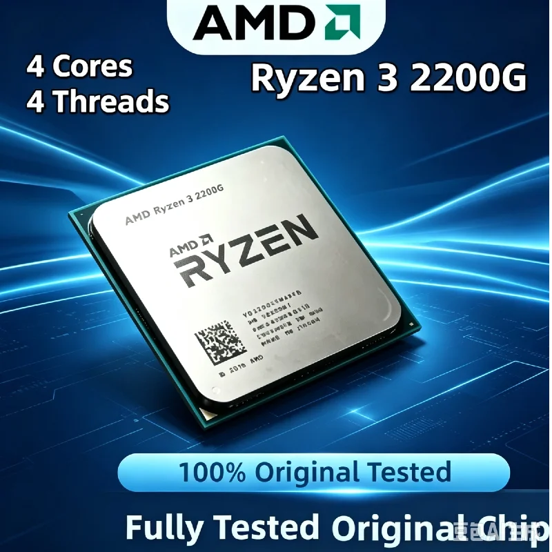 AMD Ryzen 3 2200G Hot Sale Desktop Processor Original Brand New 3.5GHz Zen Quad‑Core Quad‑Thread AM4 Socket Model YD2200C5M4MFB