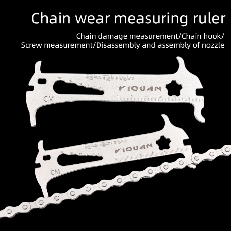 

Bicycle Chain Wear Checker Indicator Repair Tool MTB Road Bike Chain Gauge Measurement Ruler Replacement Bicycle Accessories