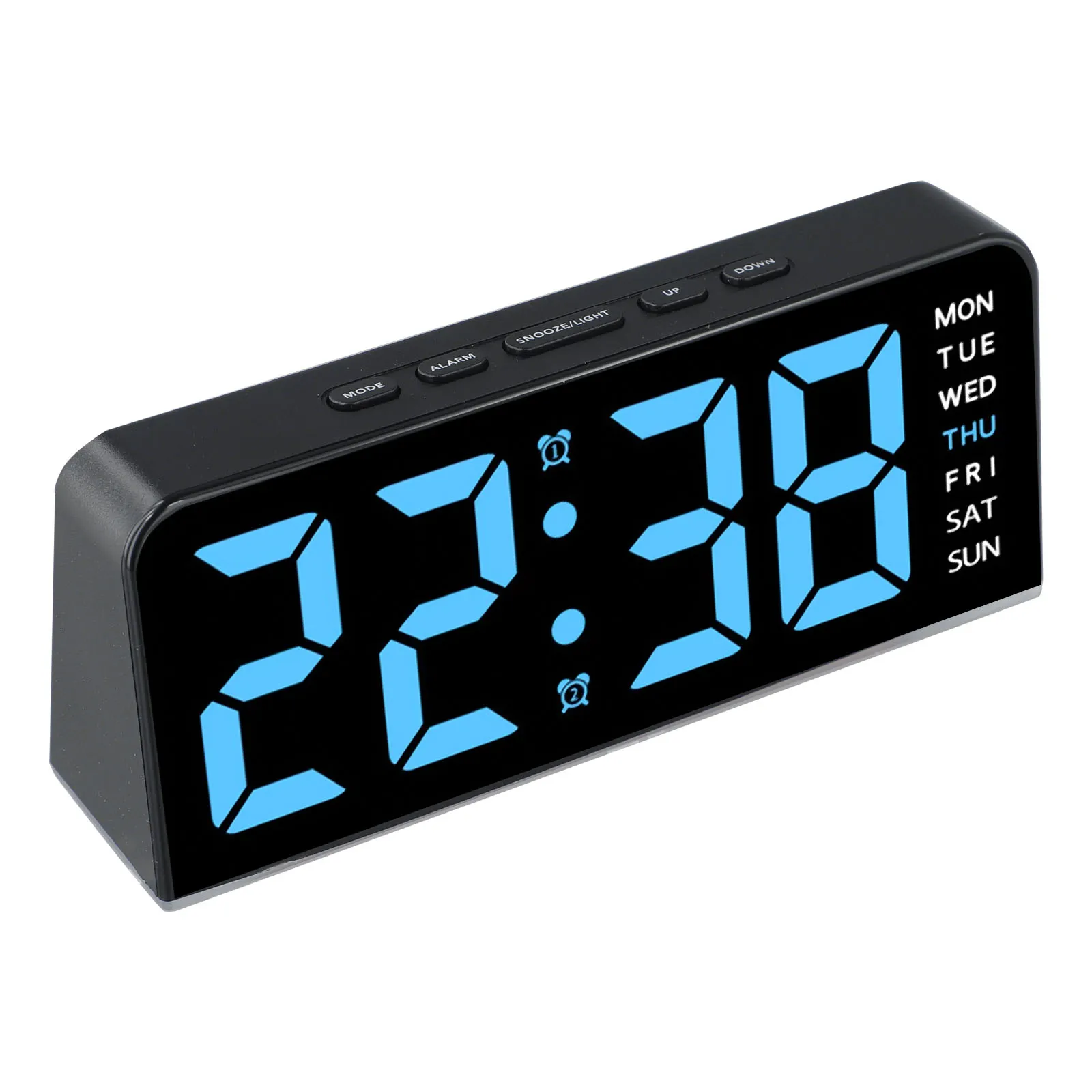 Dazzling Multifunctional Digital Wall Clock Providing Essential Information Alongside Beautiful Lighting Effects