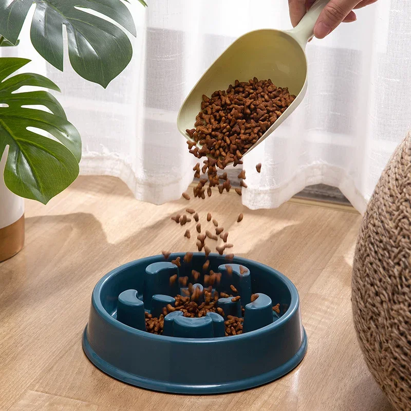 Slow Feeder Dog Bowls Dishes Bloat Stop Puppy Food Water Bowl for Dog Cat Non Slip Slow Eating Puzzle Maze Fun Pet Feeding Bowl