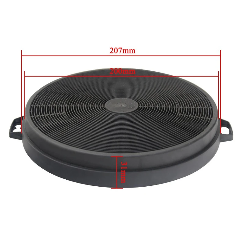Range Hood Carbon Filter Replacement 207x31mm for Kitchen Wall Mount Range Hood Ductless Ventilation Charcoal Vent Filter
