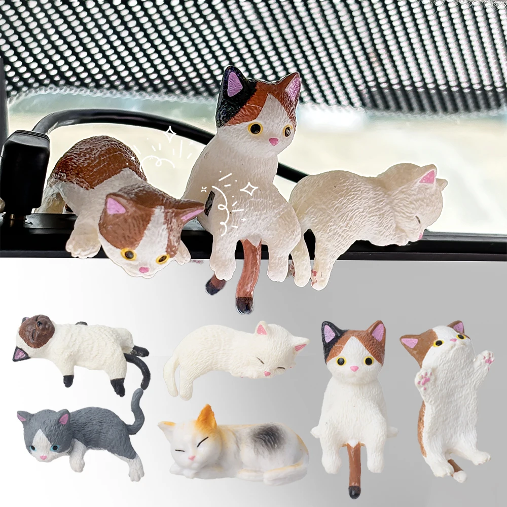 Cartoon Cute Small Cat Decoration Ornament For Keyboard Computer Laptop Car Office Desktop Edge Creative Toys Accessories