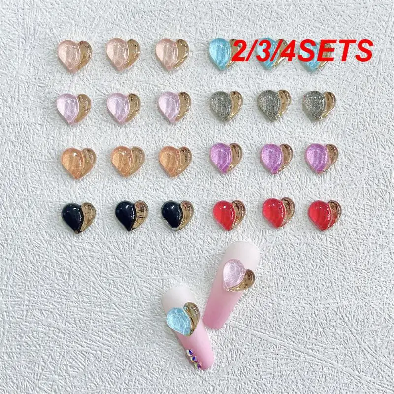 2/3/4SETS Resin Nail Stickers Strong And Sturdy Easy To Use Decorative Hand-made Nail Art Nail Stickers Not Easy To Drop