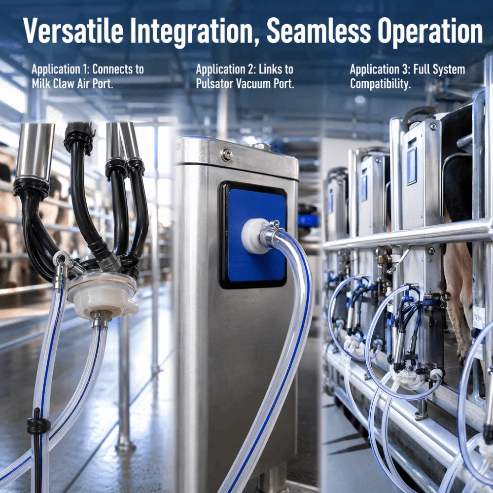 Easy Install G1/8 Milking Machine Hose PVC Flexible Milker Tube Durable 3 Meter Length Transparent Milker Tube Milking Process