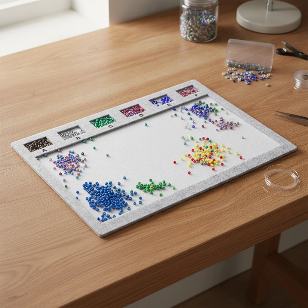 Felt Felt Beading Tray Felt Surfaces Alphabetic Scale Beading Mat Nonslip Measurement Markings Bead Pad Beading Materials
