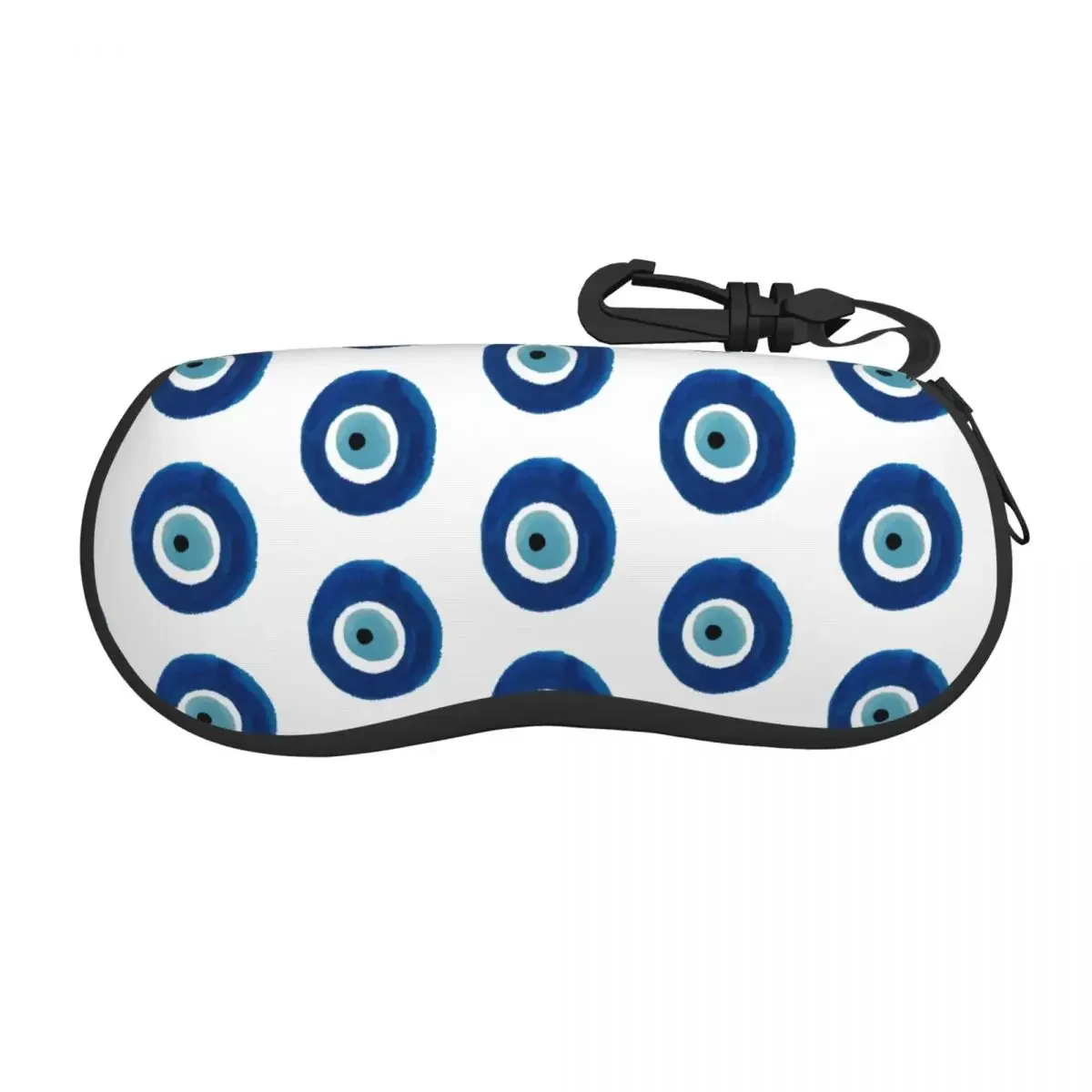 Evil Eye Nazar Painting Sunglasses Case Neoprene Zipper Hamsa Lucky Charm Shell Eyeglass Case Custom Protective Box For Glasses