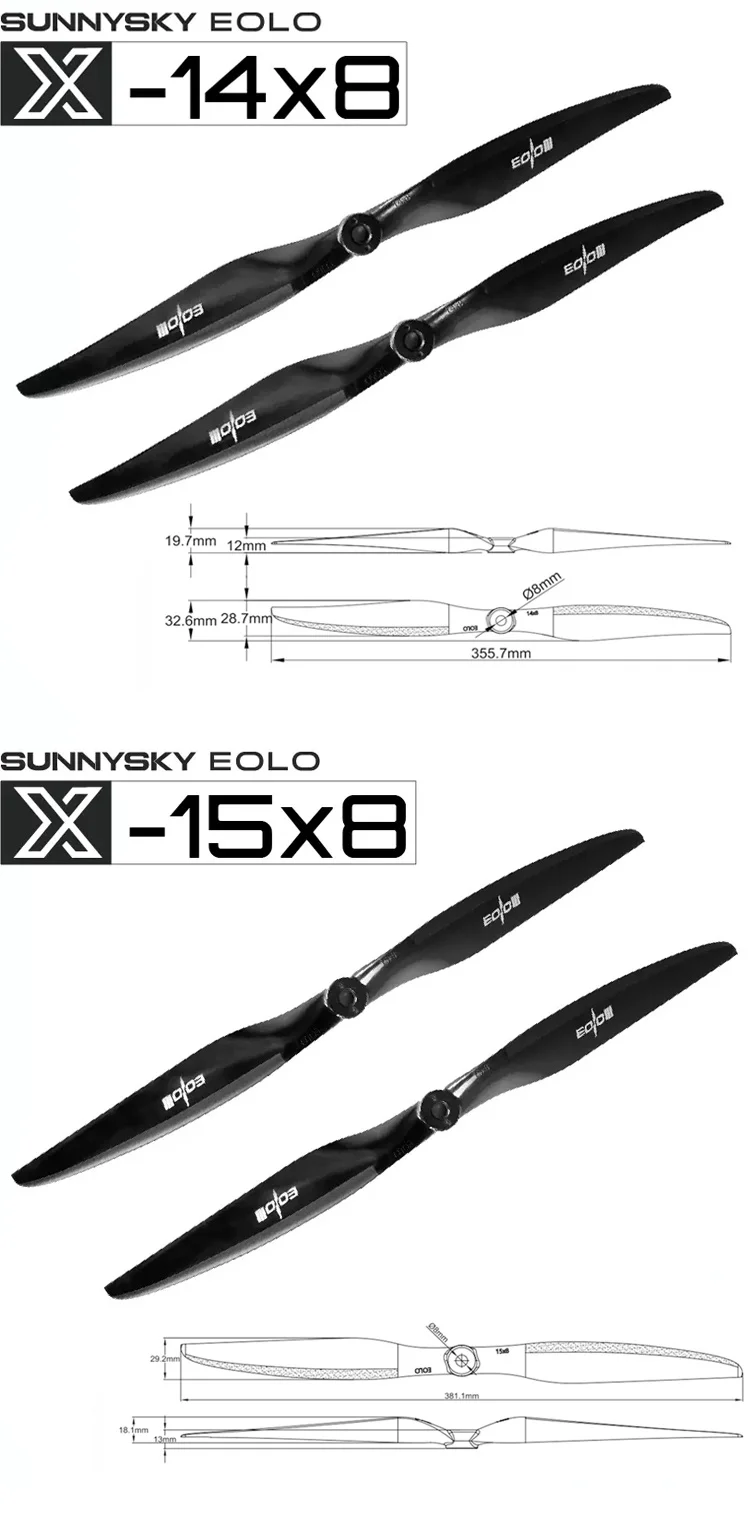 Langyu Eolo Hochleistungspropeller 10-16 Zoll Durchmesser Geeignet für ferngesteuerte Flugzeuge mit festen Flügeln 1 Stück pro Packung – Detail 14