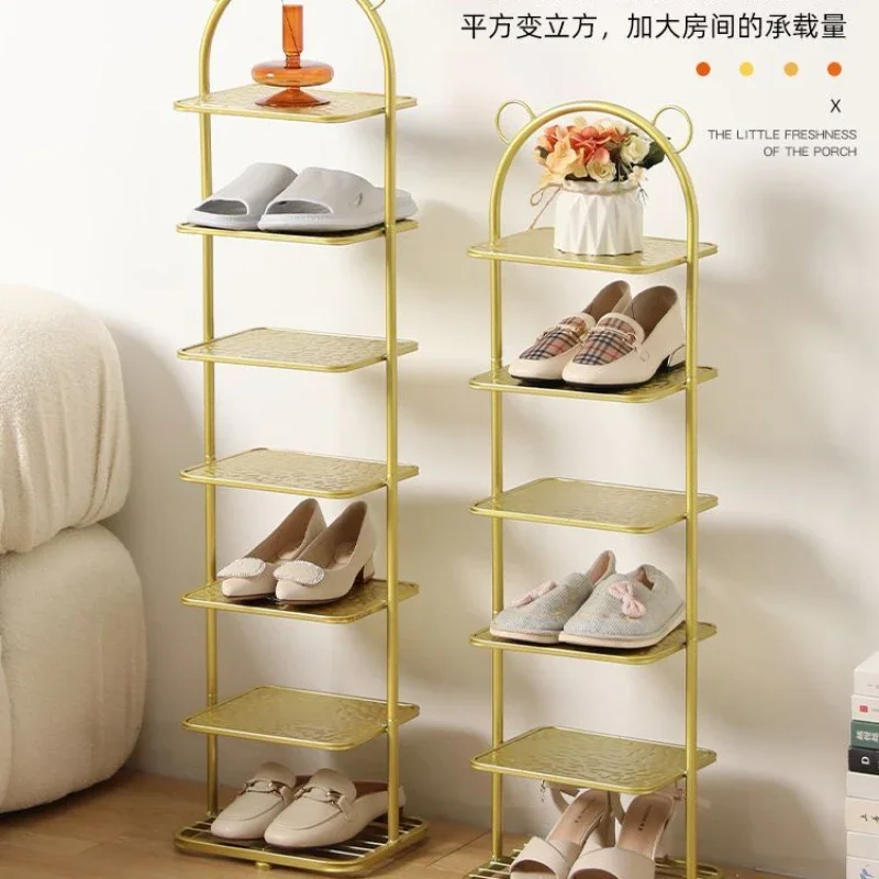 Nordic Shoe Rack Simple Door Household Dormitory Small Narrow Shoe Rack Saving Space Shoes Cabinet Storage Living Room Furniture