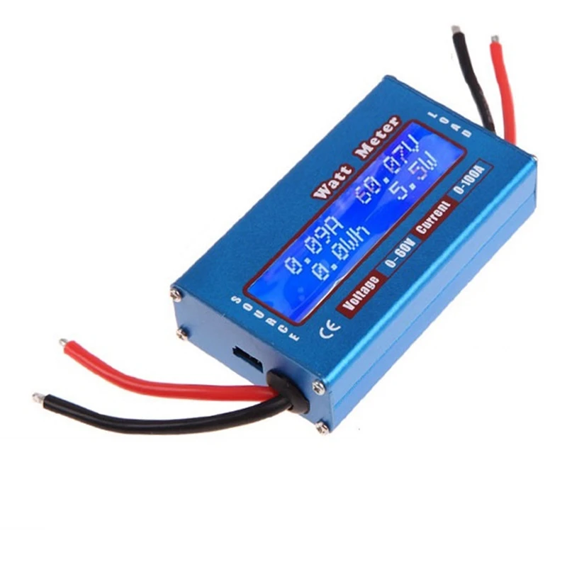 DC 60V 100A WATT Meter Power Analyser LCD Digital Current Energy Meter DC Power Analyser 1 Pcs