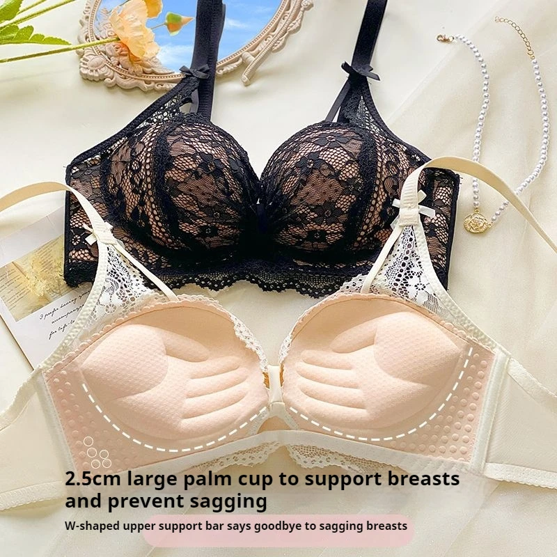 حمالة صدر برباط ذات طبقات للنساء - تصميم كوب رفيع وسميك، مجموعة الخريف/الشتاء مع تأثير كامل طبيعي ودعم الرفع