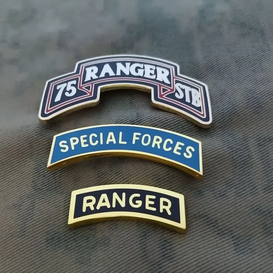 الجيش الأمريكي 75th Ranger STB القوات الخاصة القتالية شارة تحديد الهوية دبوس أنماط متعددة المتاحة #1