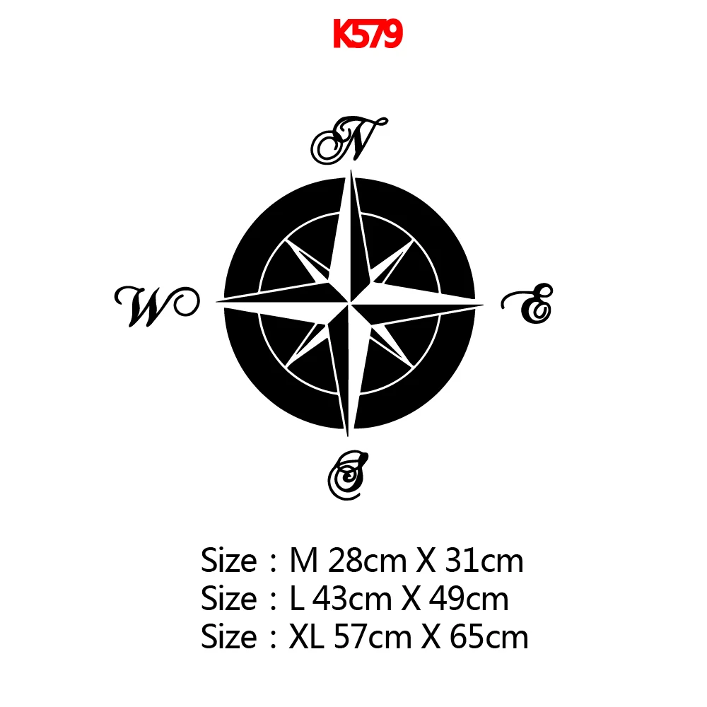 1PC Hot Sale Compass Decal Removable Vinyl Mural Poster For Living Room Decor Diy Pvc Home Decoration Accessories