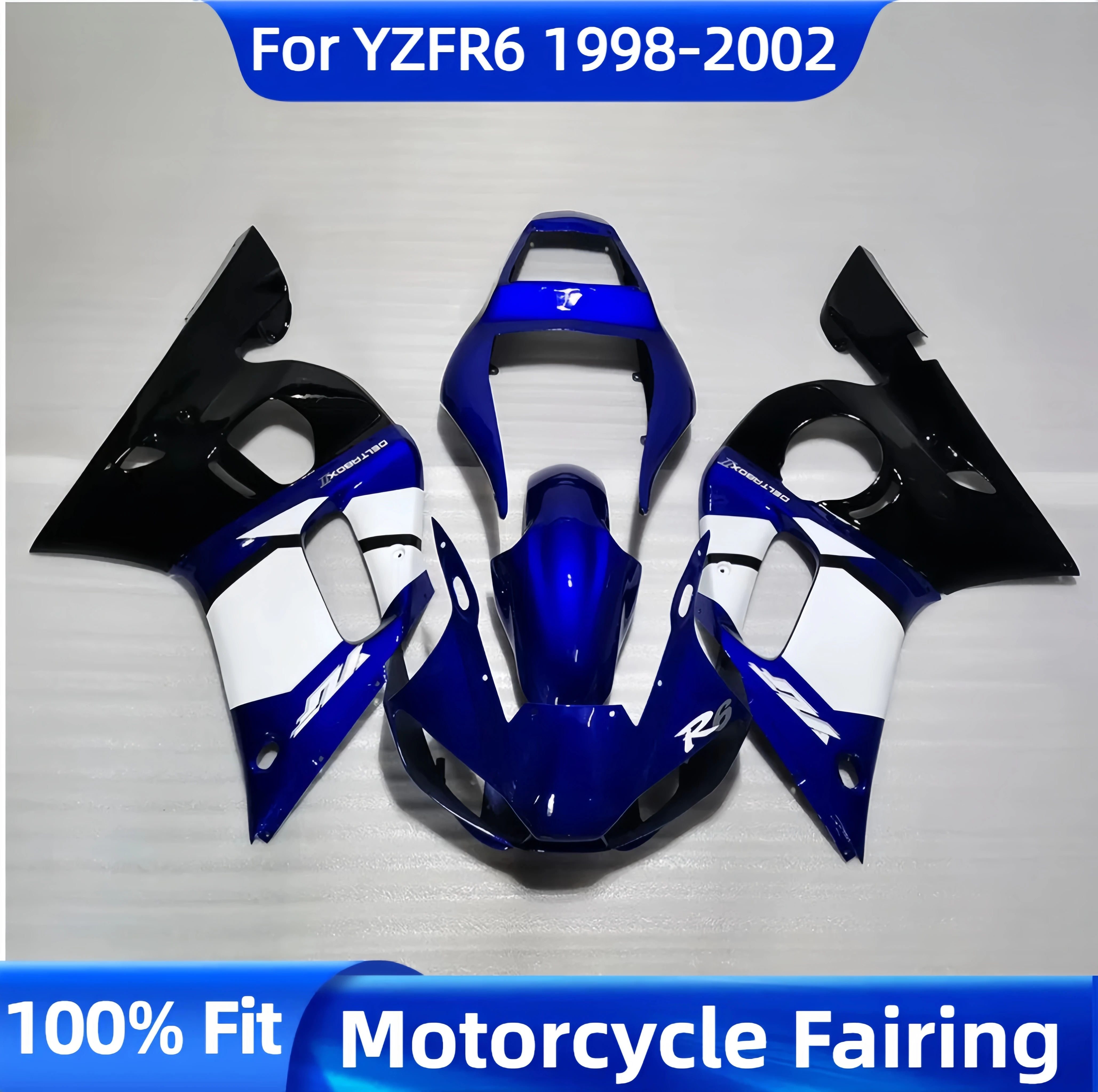 

YZFR6 98 99 00 01 02 Кузов для Yamaha YZF R6 1998 1999 2000 2001 2002 литьевая форма обтекатели комплект ремонт мотоцикла синий