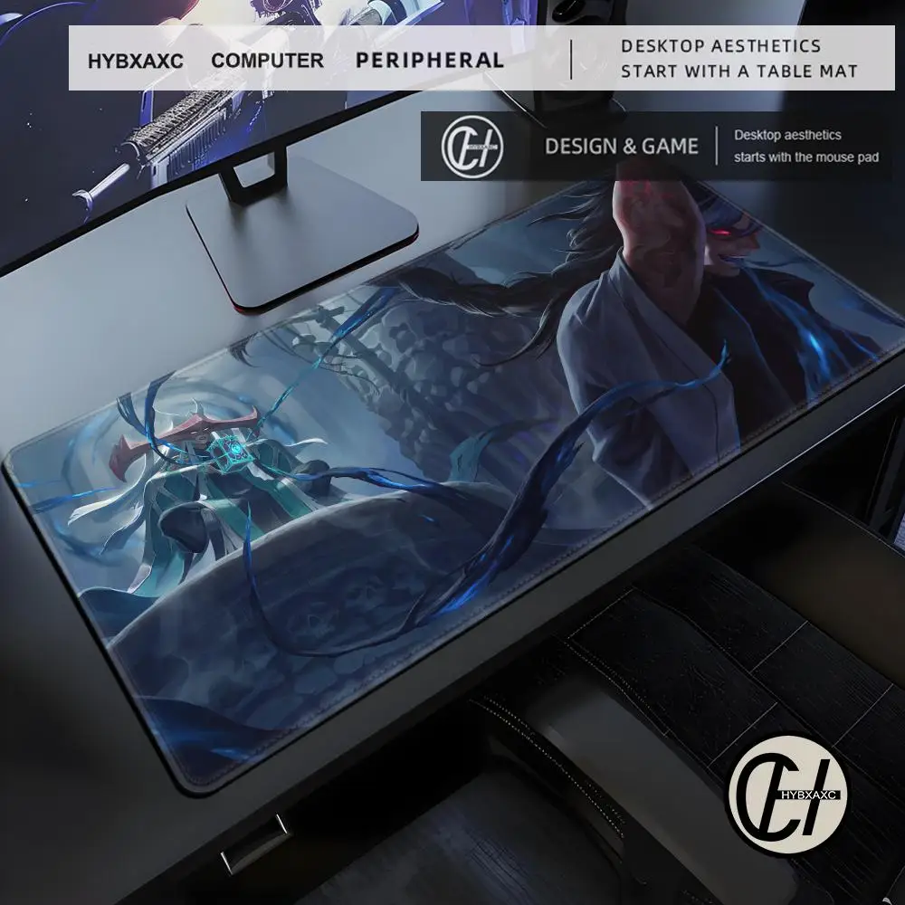 Kayn Shadow Assassin LoL Mouse Pad ملحقات الألعاب مكتب ألعاب لوحة المفاتيح حصيرة مكتبية غير قابلة للانزلاق كمبيوتر محمول أنيمي Shieda Kayn Mousepad #4