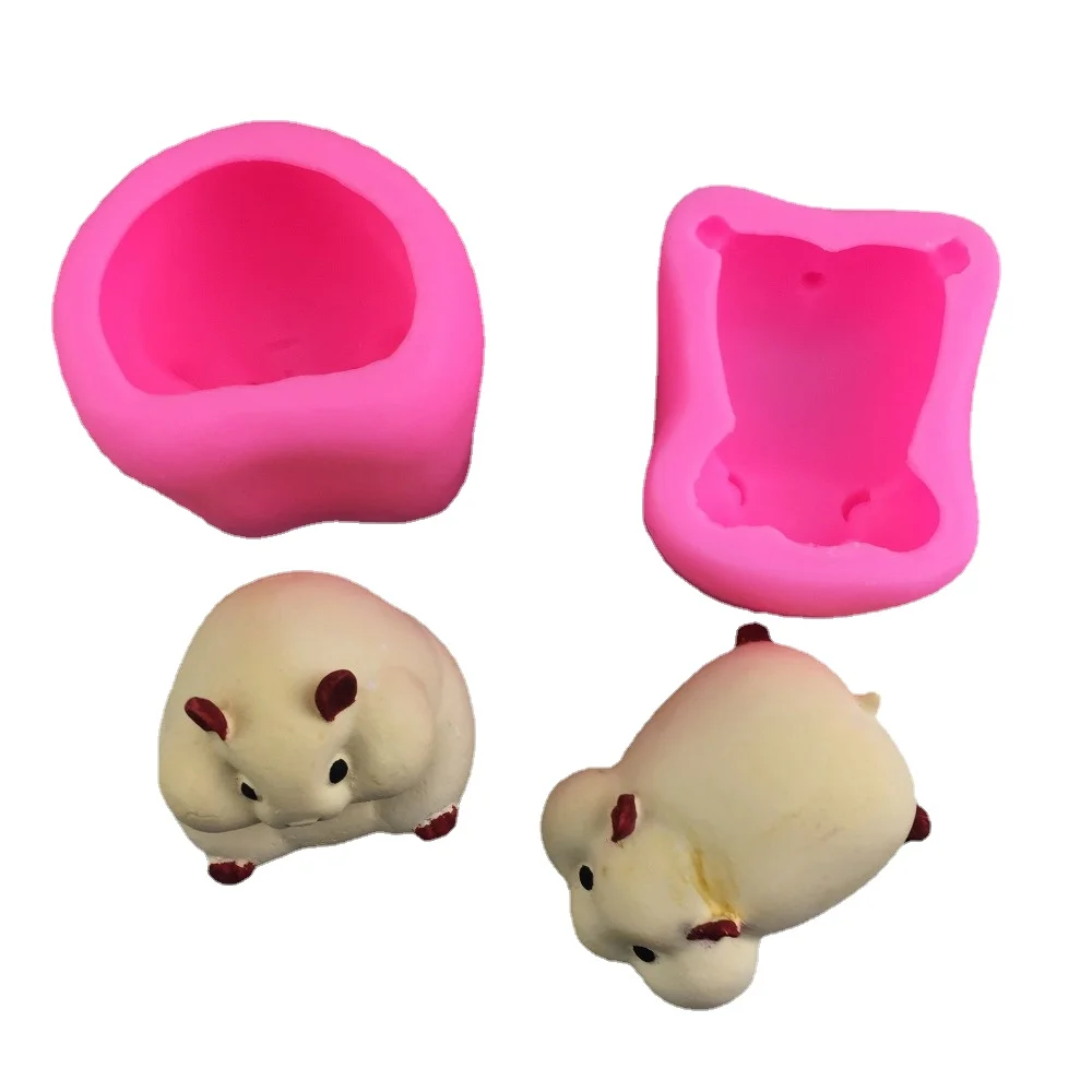 Hamster Silicone Cake Mold Mouse Shape Mousse Mould Cute Hamster Candle Mold Baking Cake Decoration Tools Kitchen Accessories