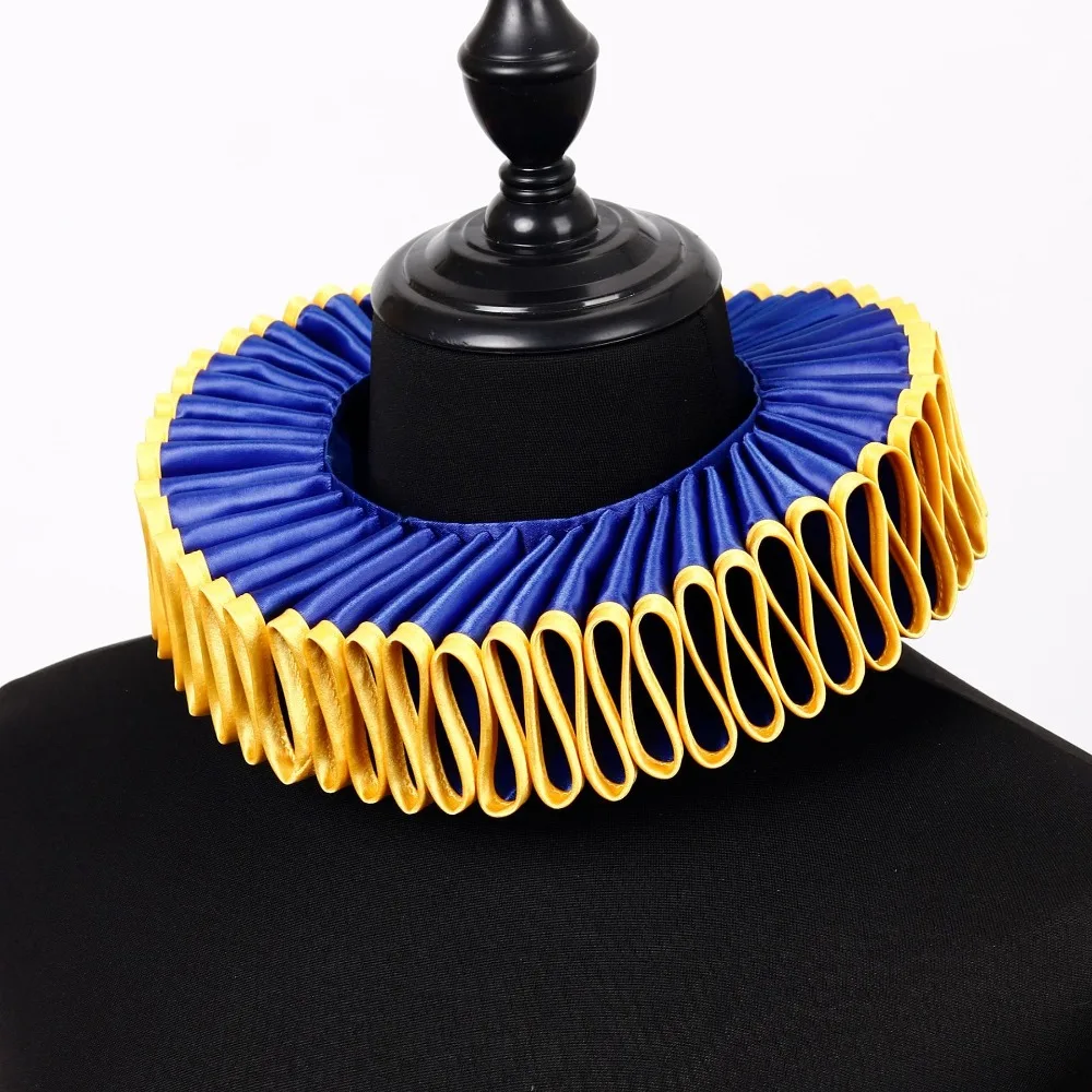 Detachable Halloween Neck Ruffled Collar Opera Victorian Costume Circus Clowns Ruff Collar Vintage Retro