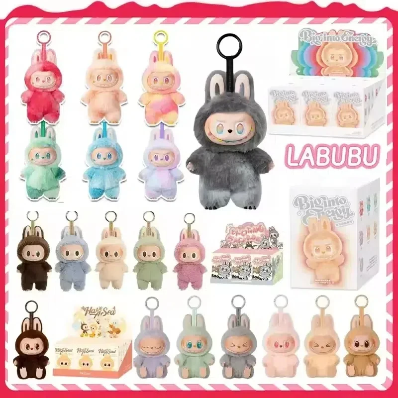 

2025 HOT New Labubu V3 The Monsters Big Into Energy Series Vinyl Plush Pendant Blind Box Face Doll Action Figure Keychain Gift