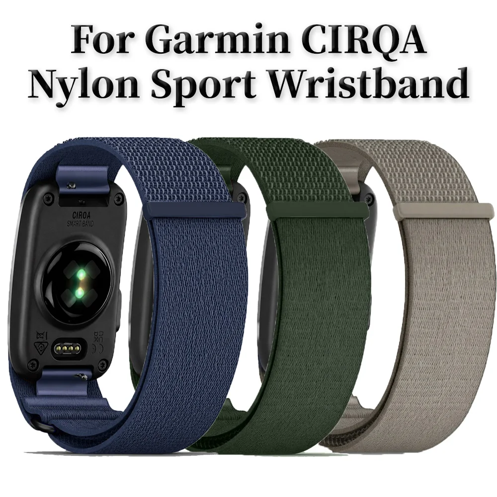 All‑Match Woven Nylon Sport Wristband For Garmin CIRQA, Soft Adjustable Replacement Bracelet Strap For Smart Band Tracker