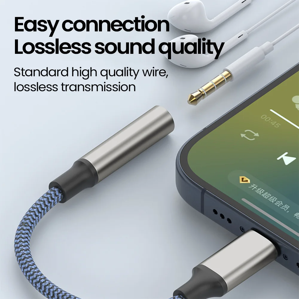 USB C to 3.5mm Headphones AUX Audio Cable USB Type C Male TO 3.5 Jack Earphone Adapter For Samsung iPhone 15 16 USB C Adapter