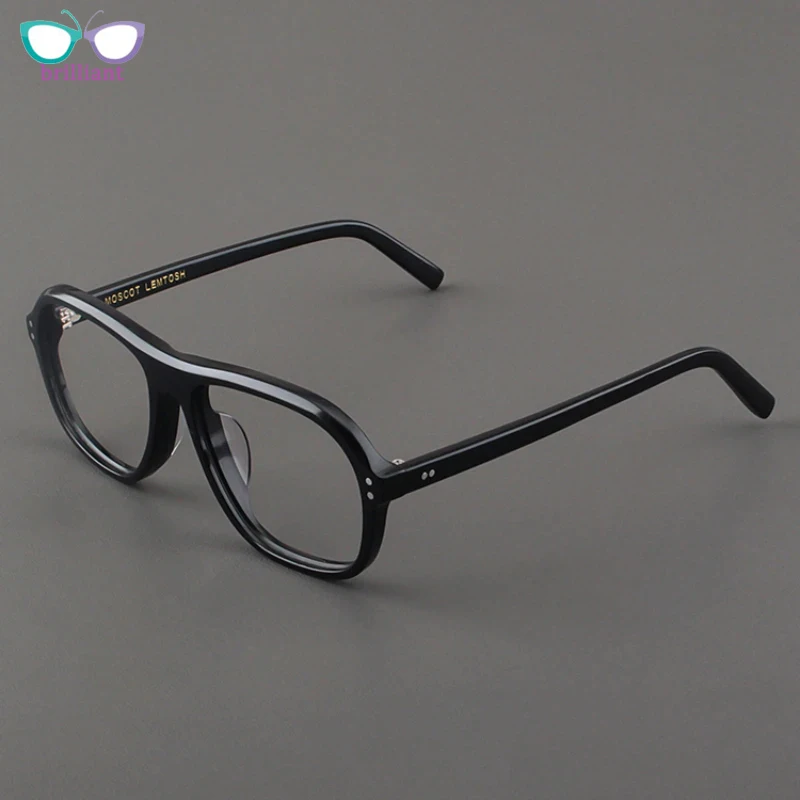 

Women Square Glasses Frame Fashion Retro Black Acetate Designer Brand Optical Eyewear Male Pilot Myopia Prescription Eyeglasses