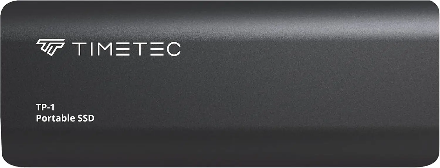 1TB Portable External SSD USB 3.2 Gen2 Type C Up to 550MB/s Ultra-Light Aluminum Mini Solid State Drive for Laptop/Mac/PC - Black