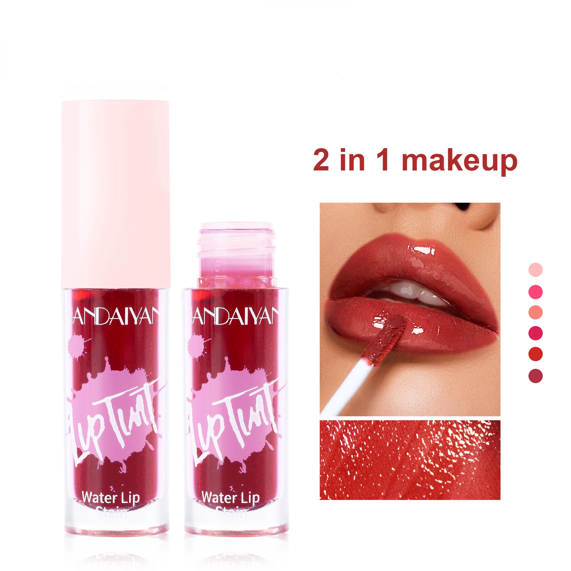 Lip Gloss Tint Maquiagem, bochecha Tint Blush, hidratante espelho líquido batons, impermeável, de longa duração Lip Glaze cosméticos, Dropship