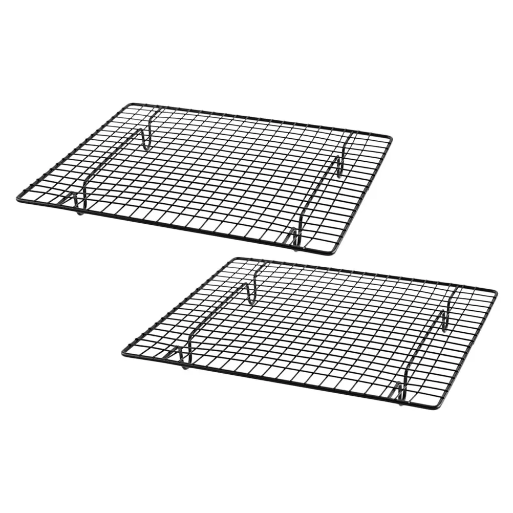 

2 шт., охлаждающая стойка из углеродистой стали, антипригарная сушилка для торта, охлаждающая сетка, поднос для выпечки печенья, кексов, кондитерских изделий, кухни