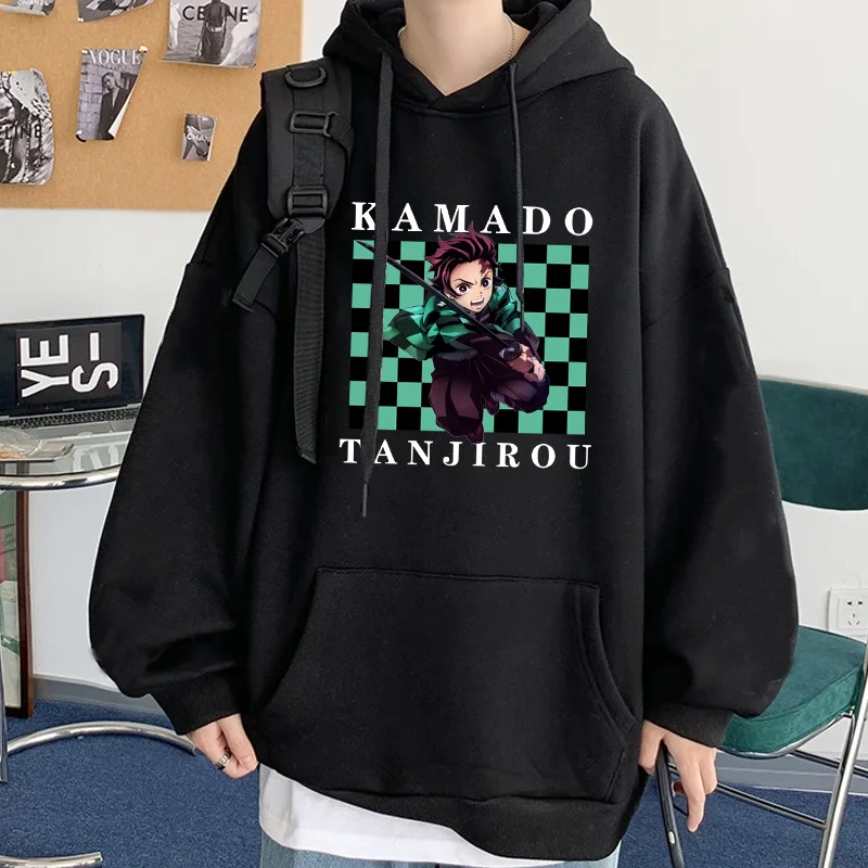 

Hot Anime Kamado Tanjirou Graphic Print Hoodie Men's and Women's Street Y2K Cool Sweatshirt Pullover