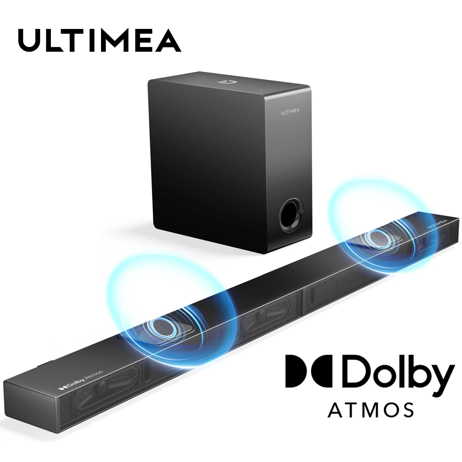 

ULTIMEA 390W 3.1.2ch Soundbar with Dolby Atmos and Subwoofer, 3D Surround Sound System, Home Theater Bluetooth Speakers