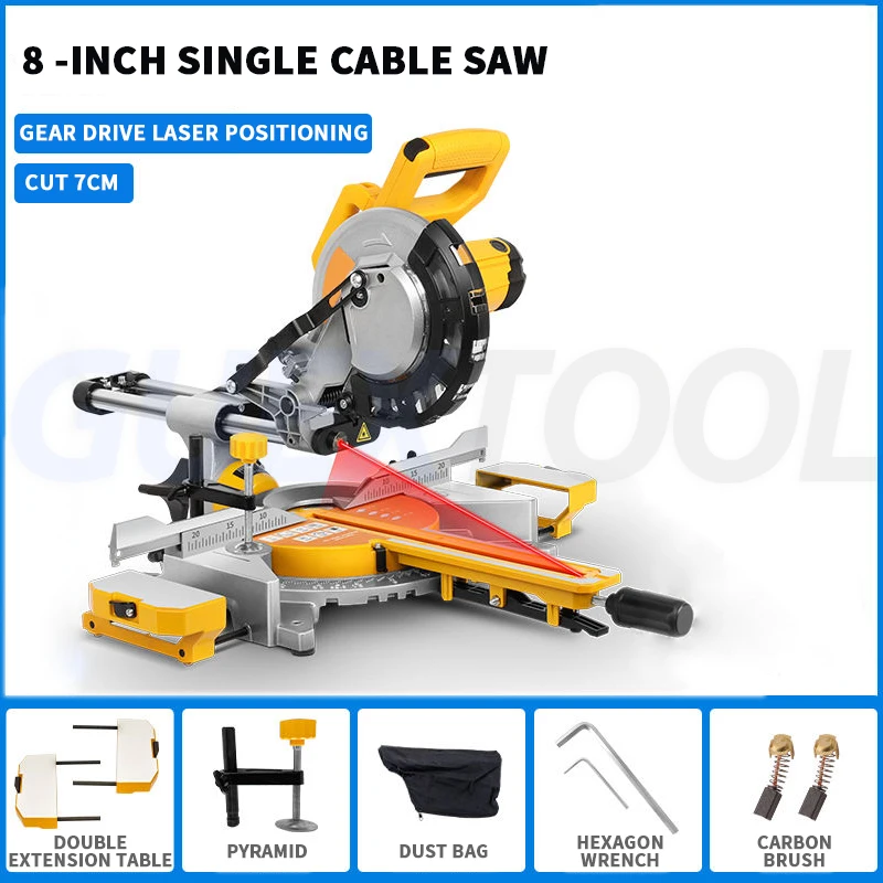 Cutting Saw Pull Rod Miter Saw High Precision Miter Saw Push-pull Household Saw Woodworking Pull Rod Saw Aluminum Machine