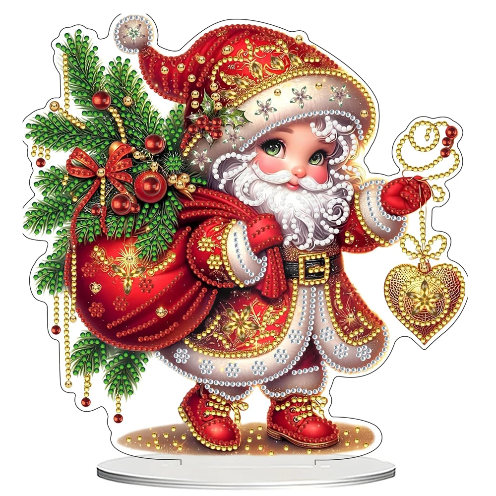 

DIY 5D Tabletop Diamond Art Painting Kit， Desktop Ornament Special Shaped Rhinestone Desk Placement Ornament，Home Office Stand U