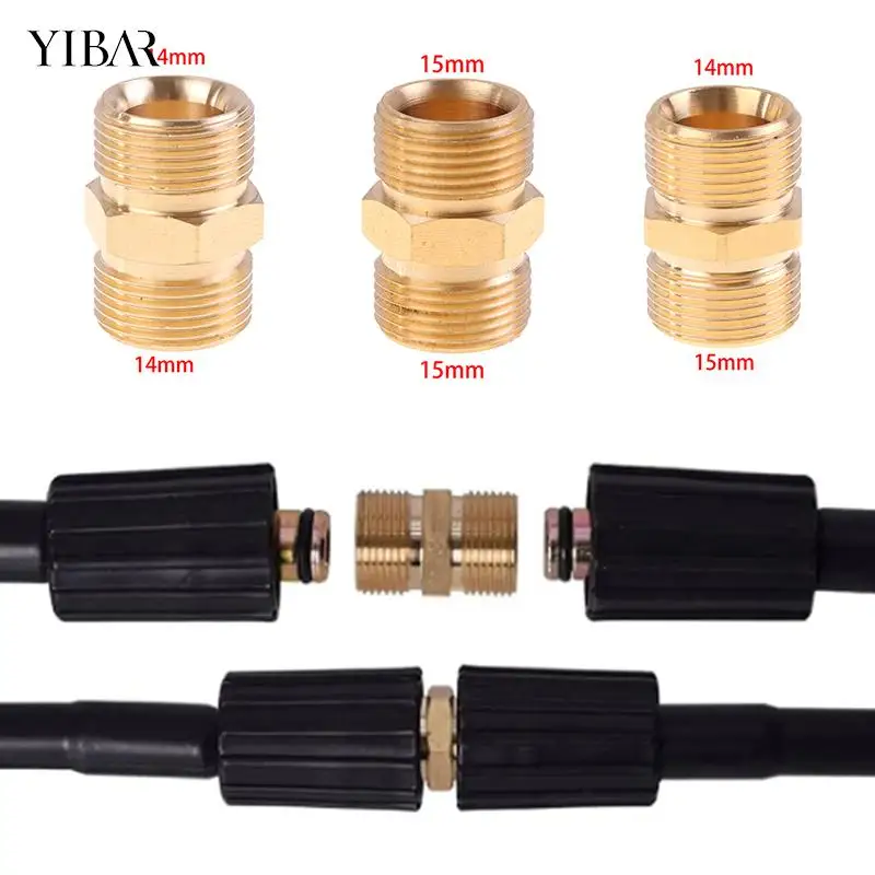 High Pressure Washer Hose Extension Connector Adapter Copper M22 14mm And 15mm Male Thread Female Hose Coupler Adaptor