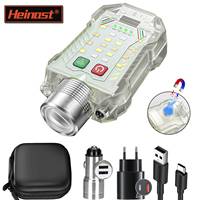 Heinast Multifunctional LED Flashlight Type-c Rechargeable EDC Torch Portable Hat Clip Light Outdoor Emergency Camping Lantern